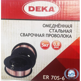 Проволока сварочная ф0,8 (5кг) DEKA (ER70S-6) Проволока сварочная ф0,8 (5кг) DEKA (ER70S-6)